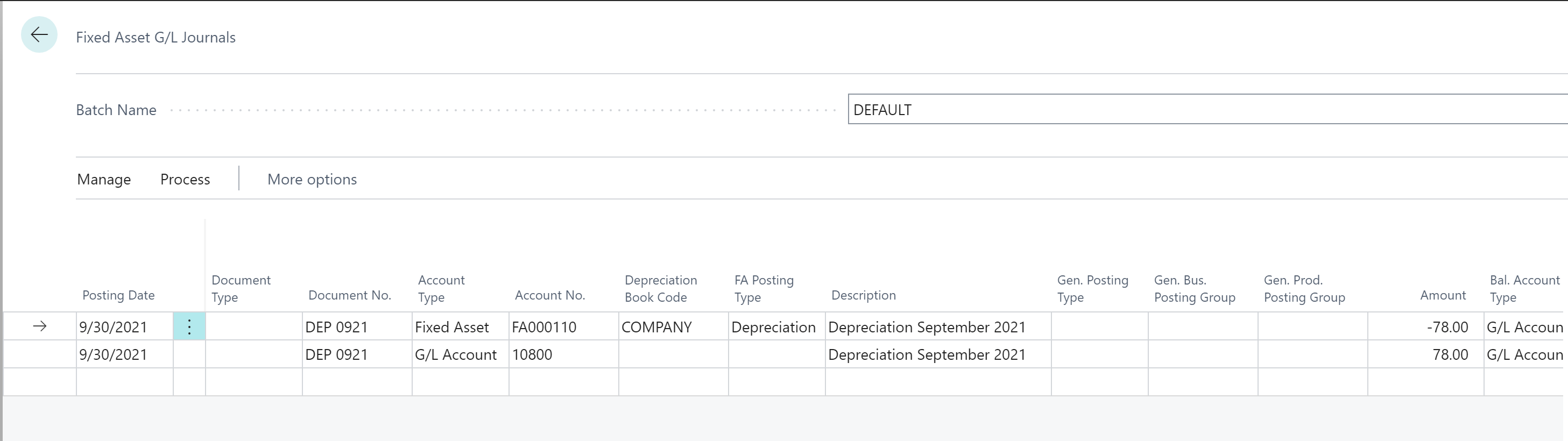 Fixed Asset Journals 