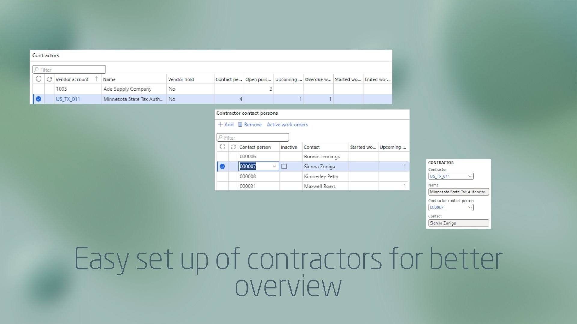 Add-on Module: Contarctor management