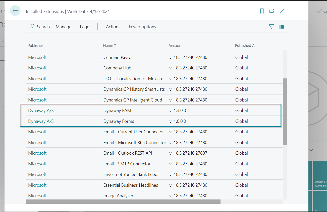 Dynaway in Maintenance Extensions