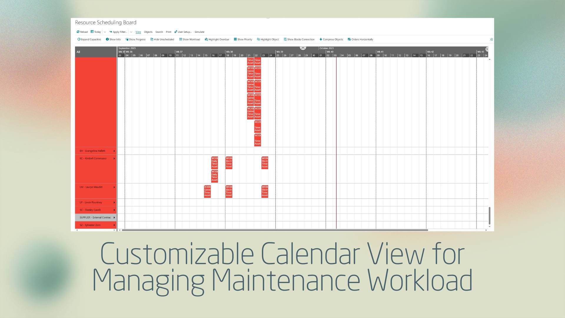 Resource Scheduling Board