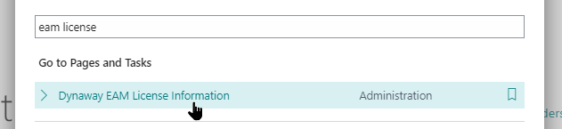 EAM License Information search