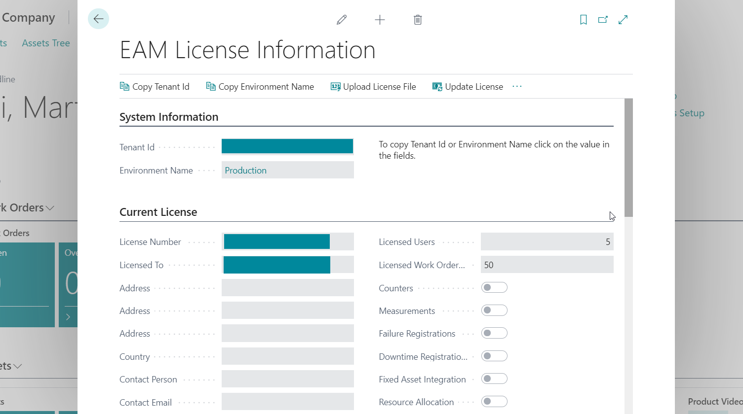 This is where you can see the license.