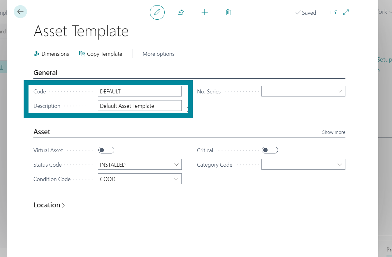 Naming Asset Template