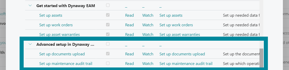advanced setup