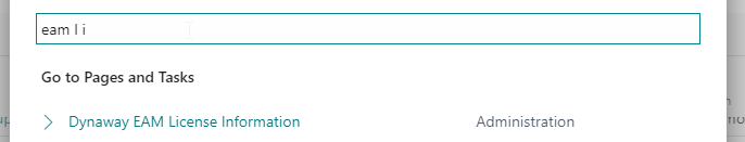 Dynaway EAM License Information