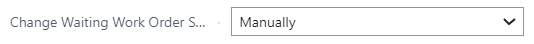 Change Waiting Work Order Status