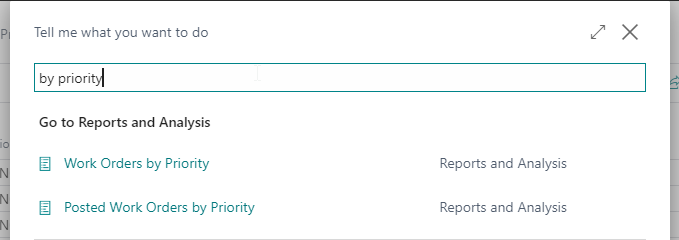 by priority report