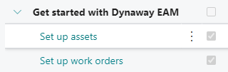Assisted Setup wizard tickmarks