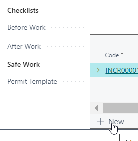 +New Checklist Template